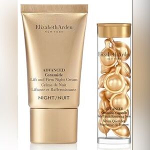 Elizabeth Arden Advanced Ceramide Lift Night Cream PLUS Serum 14 capsules BUNDLE